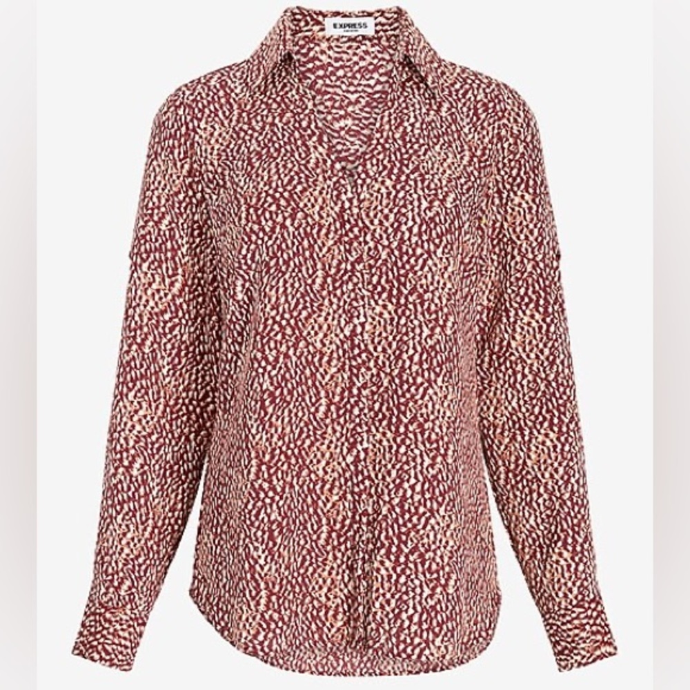 Printed Portofino Women’s button down shirt size medium.
